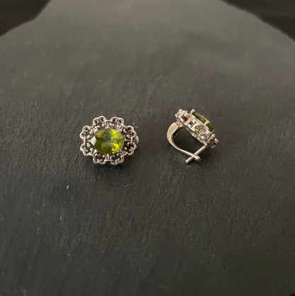 Peridot Stud Earrings image 1