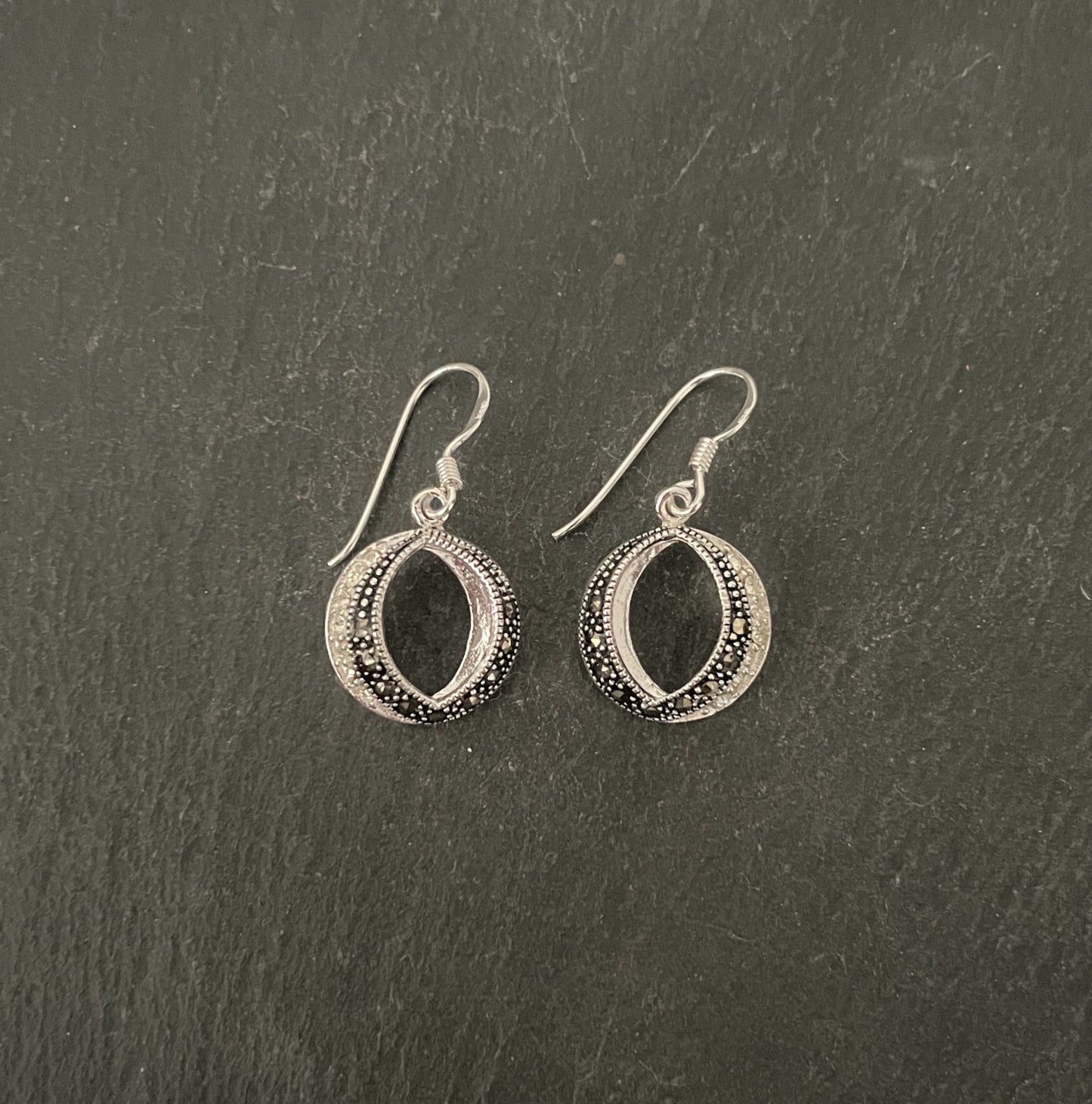 Marcasite and Cubic Zirconia Earrings image 0