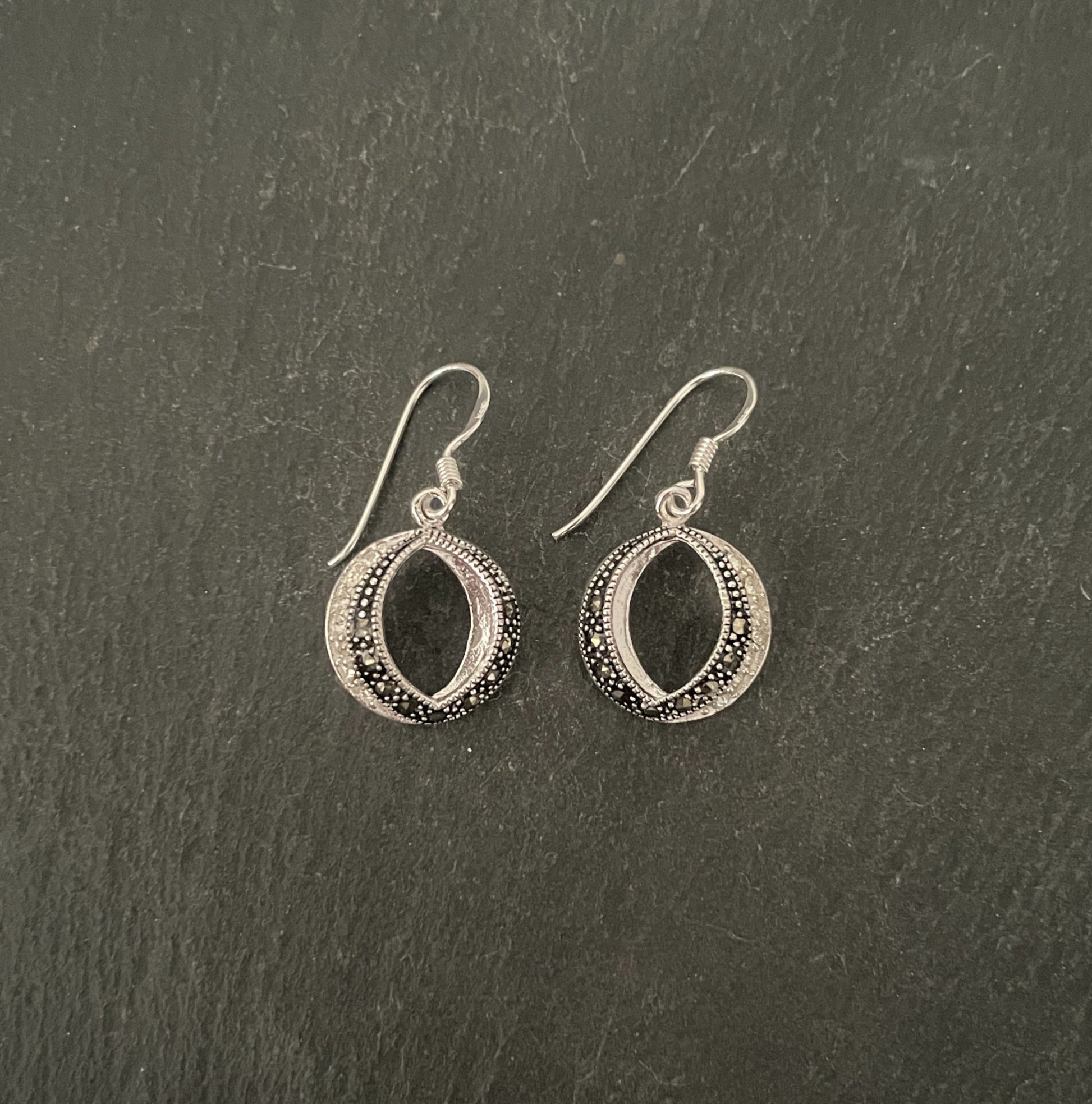 Marcasite and Cubic Zirconia Earrings image 0