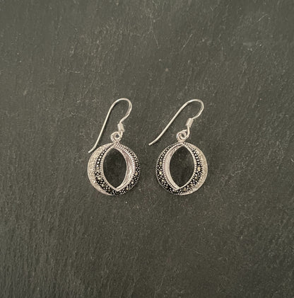 Marcasite and Cubic Zirconia Earrings image 0