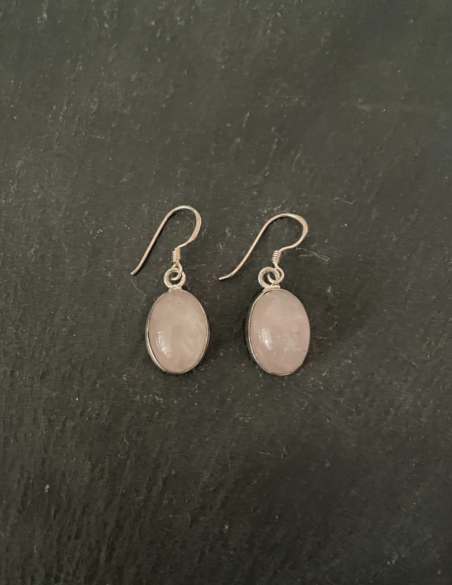 Rose Quartz Oval Earrings image 0