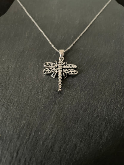 Silver Dragonfly Pendant image 1