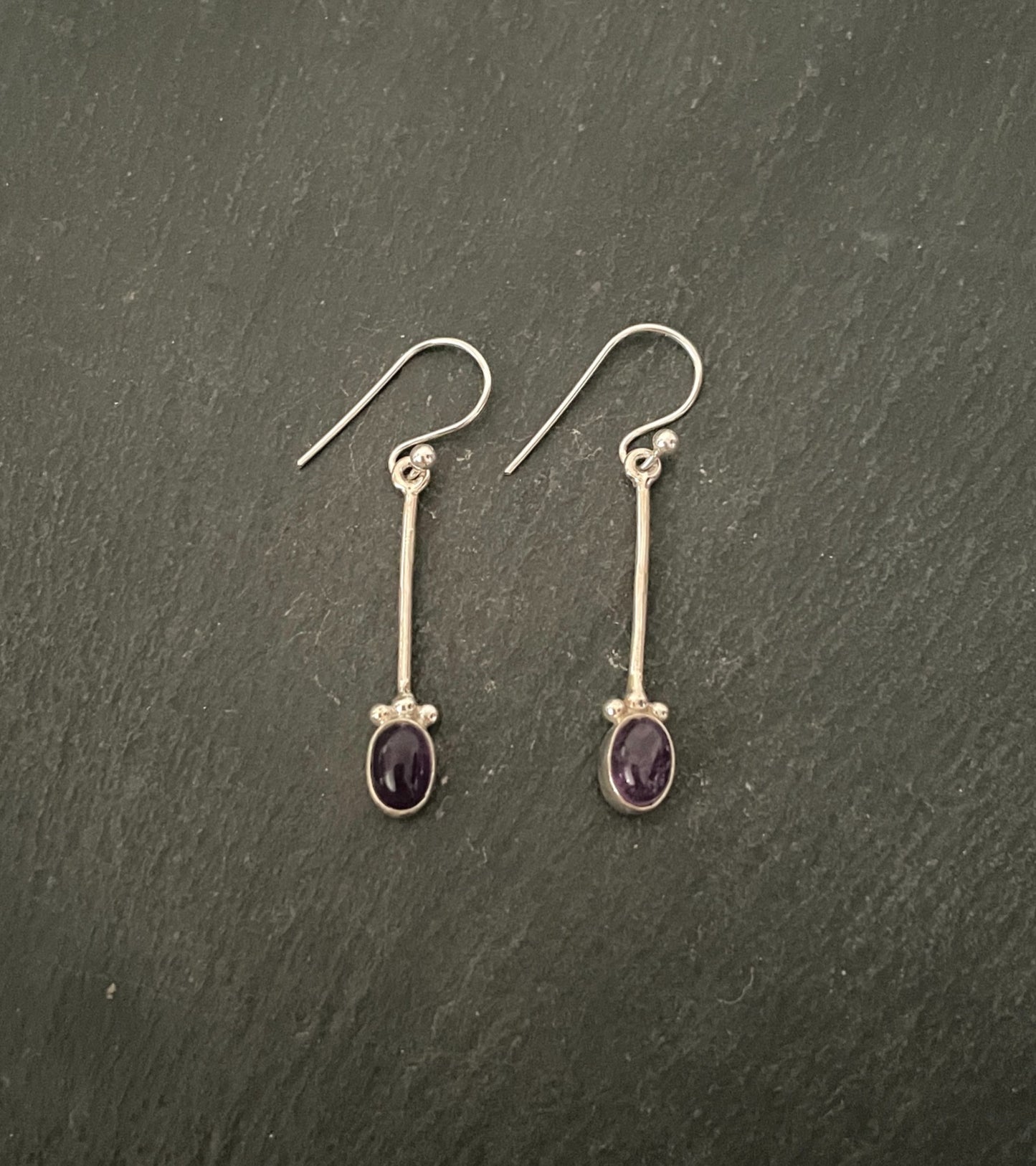 Amethyst Drop Earrings image 0