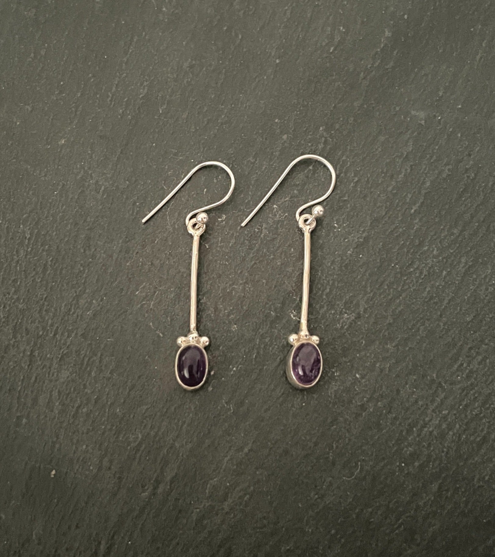 Amethyst Drop Earrings image 0