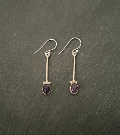 Amethyst Drop Earrings image 0