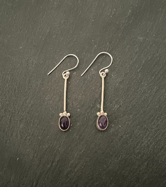 Amethyst Drop Earrings image 0