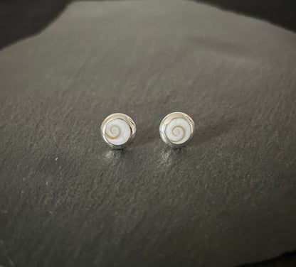 Shiva Shell Round Stud Earrings image 0