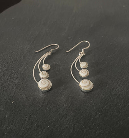 Shiva Shell Oval Drop Earrings image 1