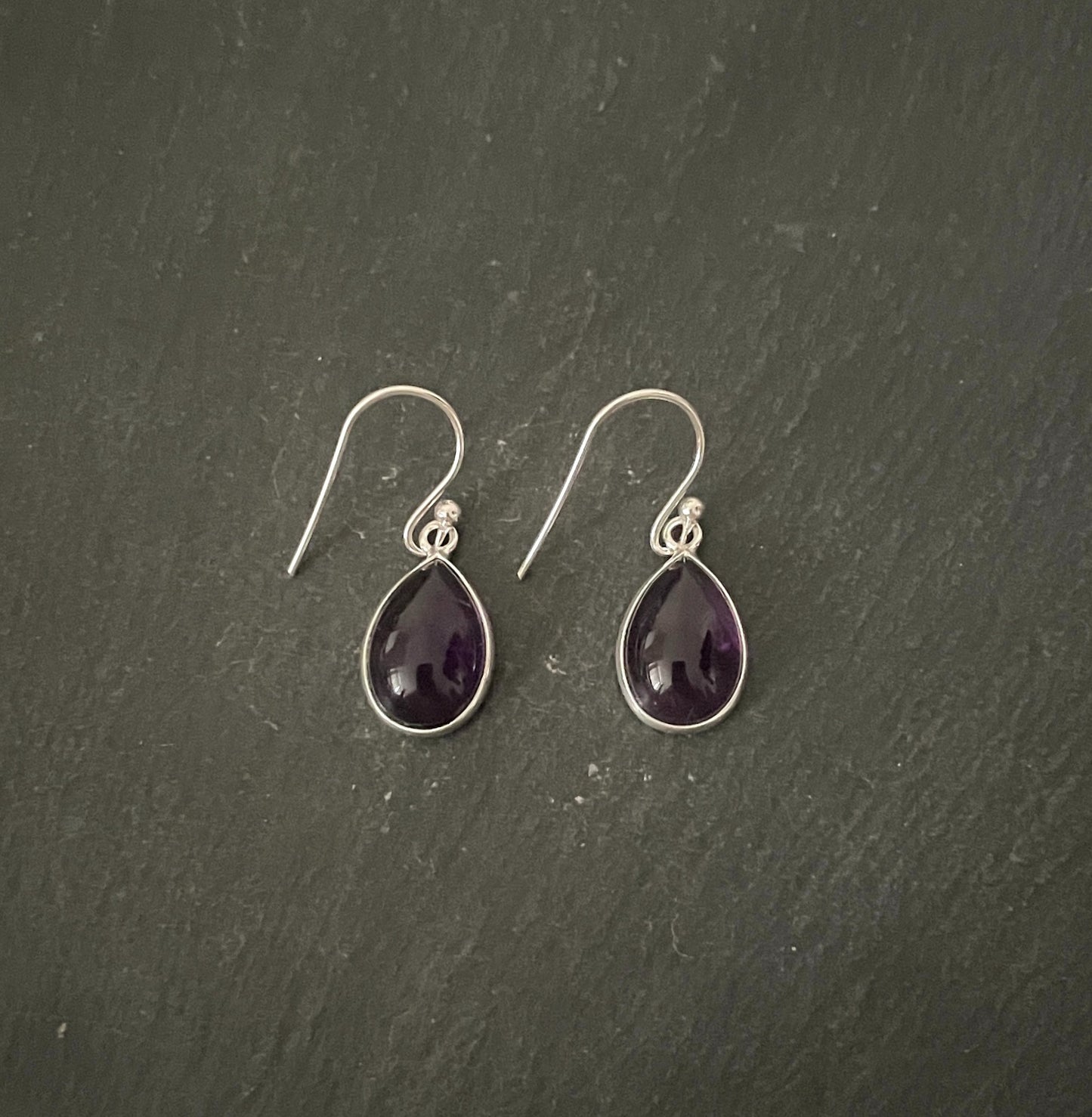Amethyst Teardrop Earrings image 0