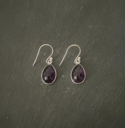 Amethyst Teardrop Earrings image 0