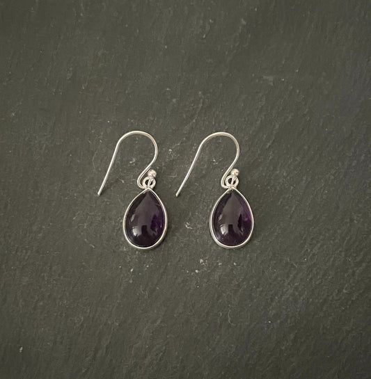 Amethyst Teardrop Earrings image 0