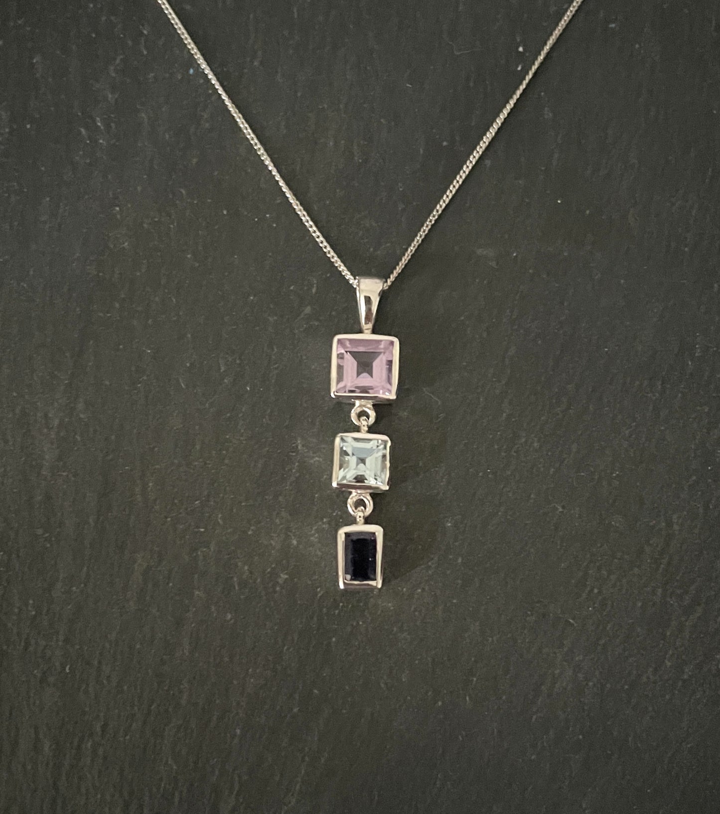 Amethyst, Blue Topaz and Iolite Pendant image 0