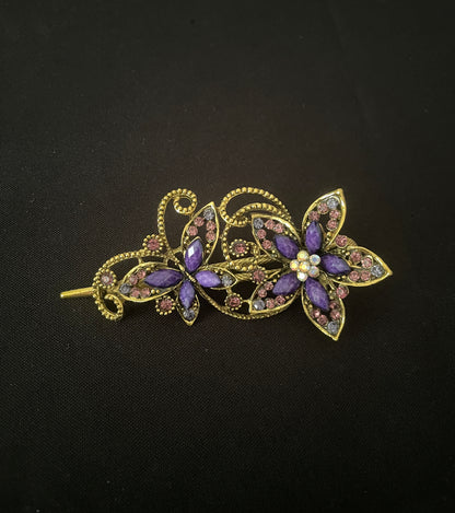 Flower and Butterfly Hair Clip image 0
