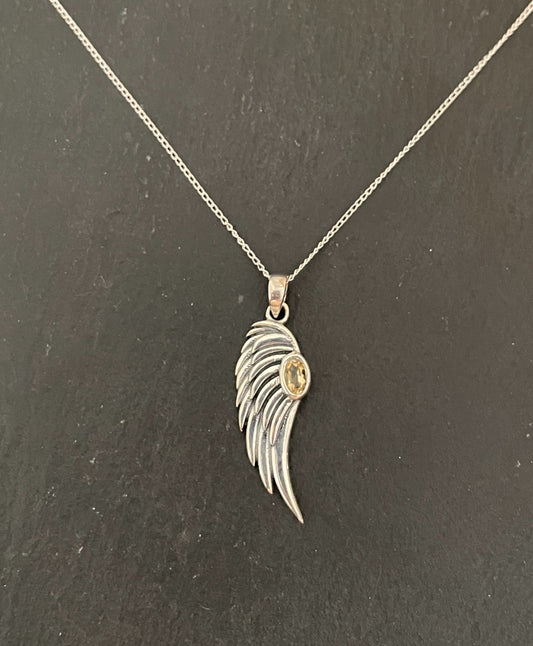 Angel Wing Citrine Pendant image 0