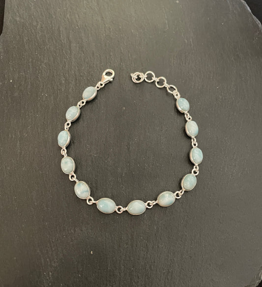 Oval Larimar Bracelet image 1