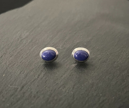 Lapis Lazuli Oval Studs image 0