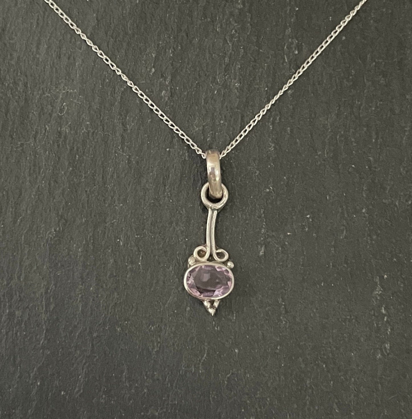 Amethyst and Silver Pendant image 0