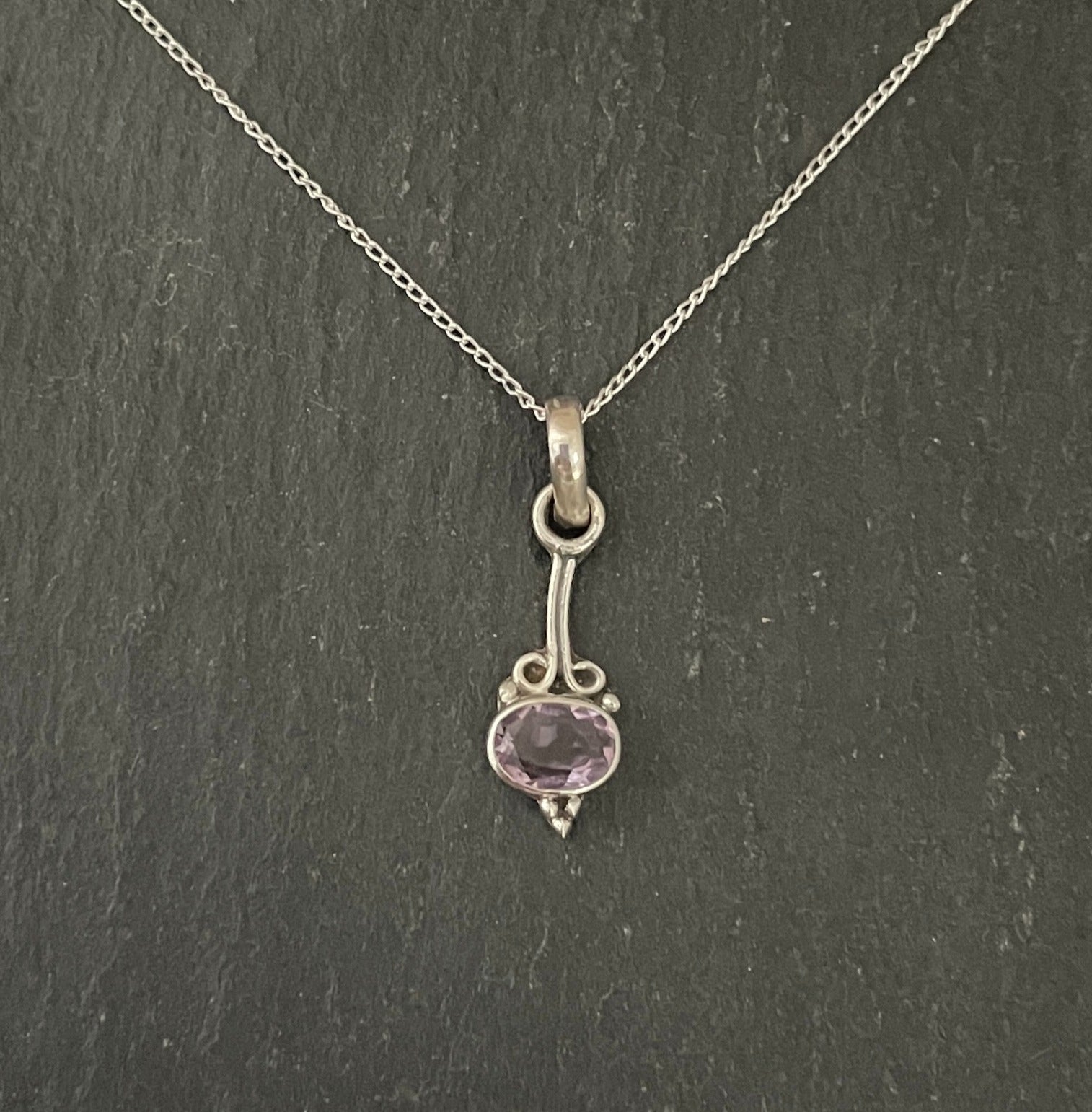 Amethyst and Silver Pendant image 0