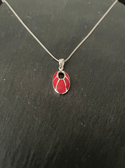 Oval Coral Pendant image 1