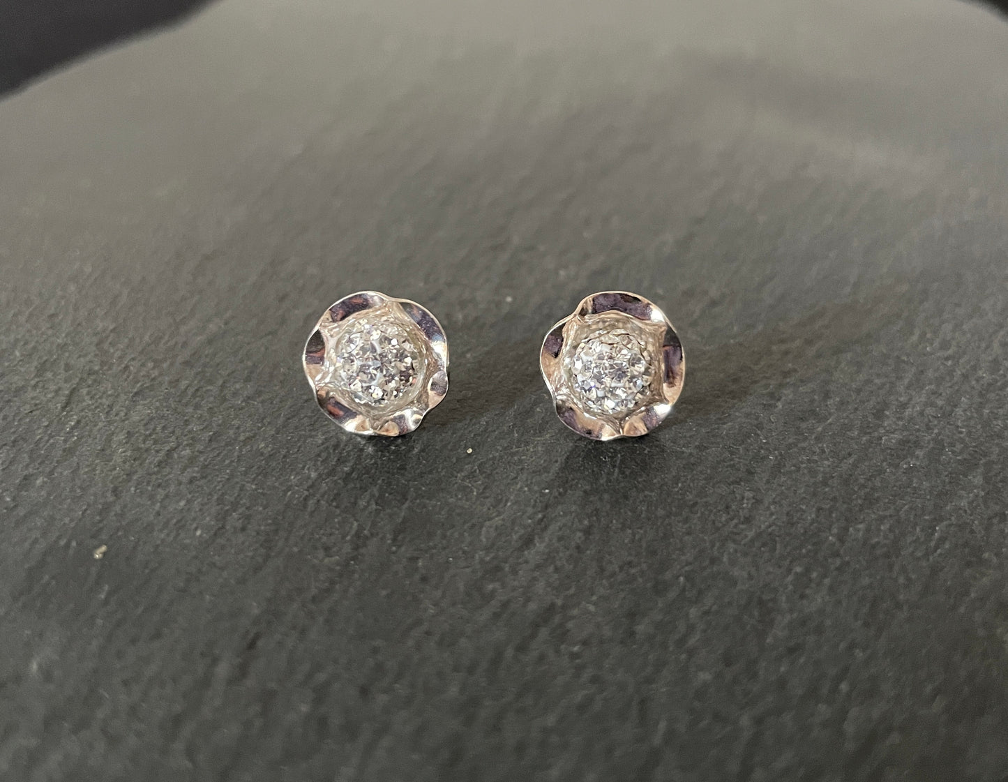 Cubic Zirconia Ball Flower Stud Earrings image 2