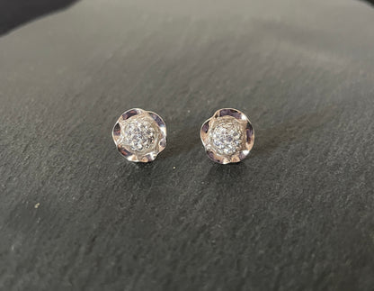Cubic Zirconia Ball Flower Stud Earrings image 2