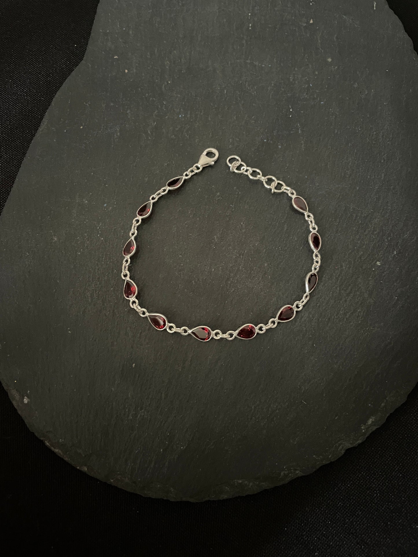Teardrop Garnet Bracelet image 1