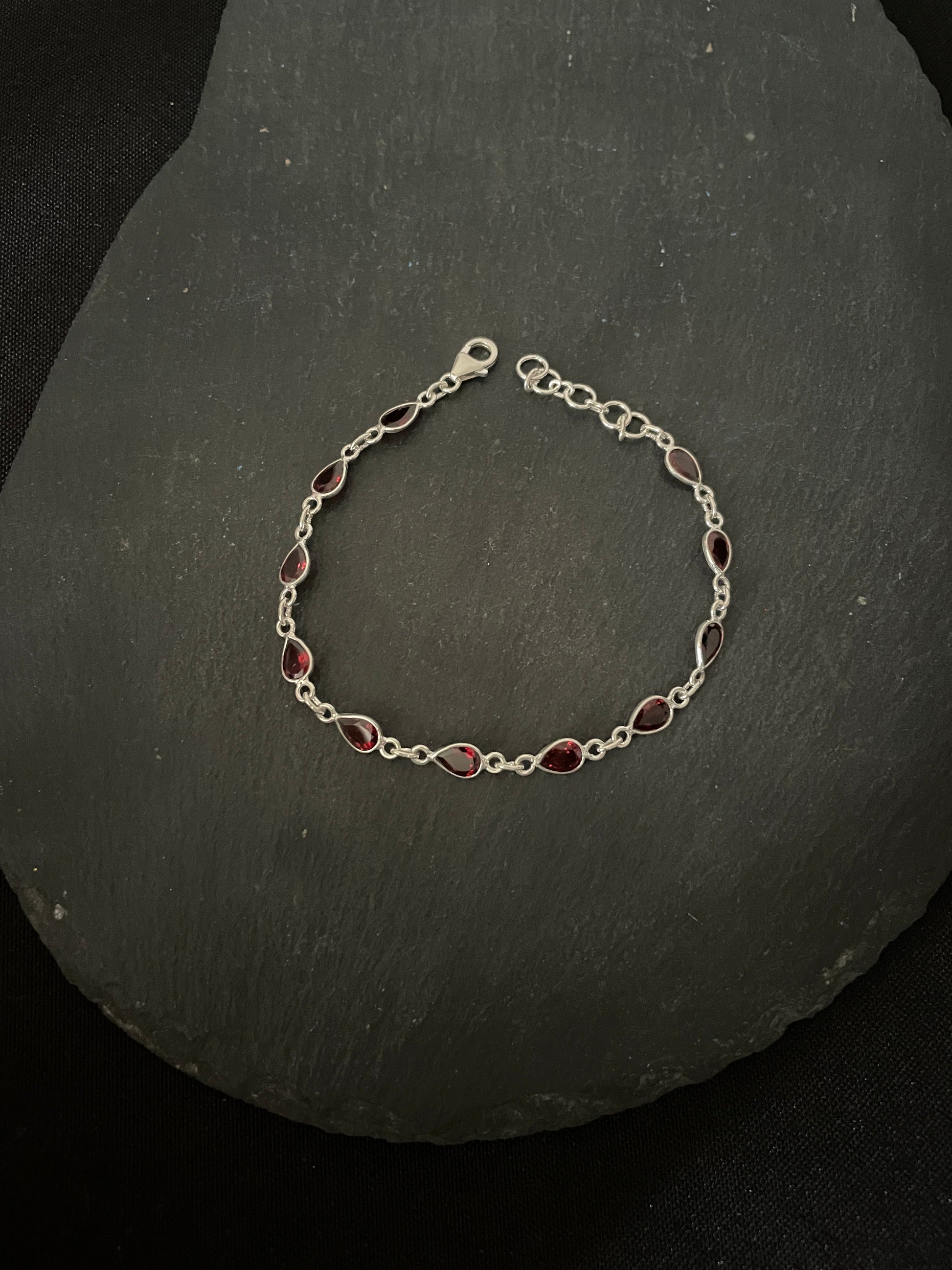 Teardrop Garnet Bracelet image 1