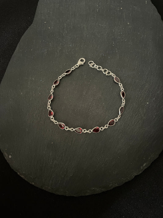 Teardrop Garnet Bracelet image 1