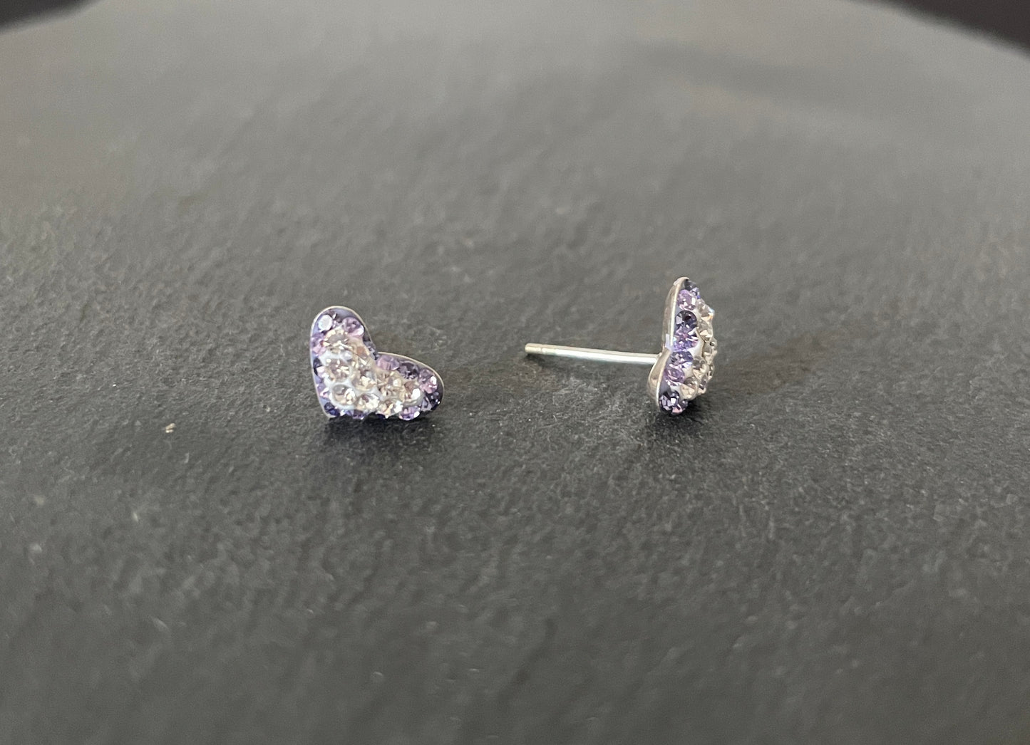 Cubic Zirconia Heart Stud Earrings image 3