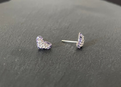 Cubic Zirconia Heart Stud Earrings image 3