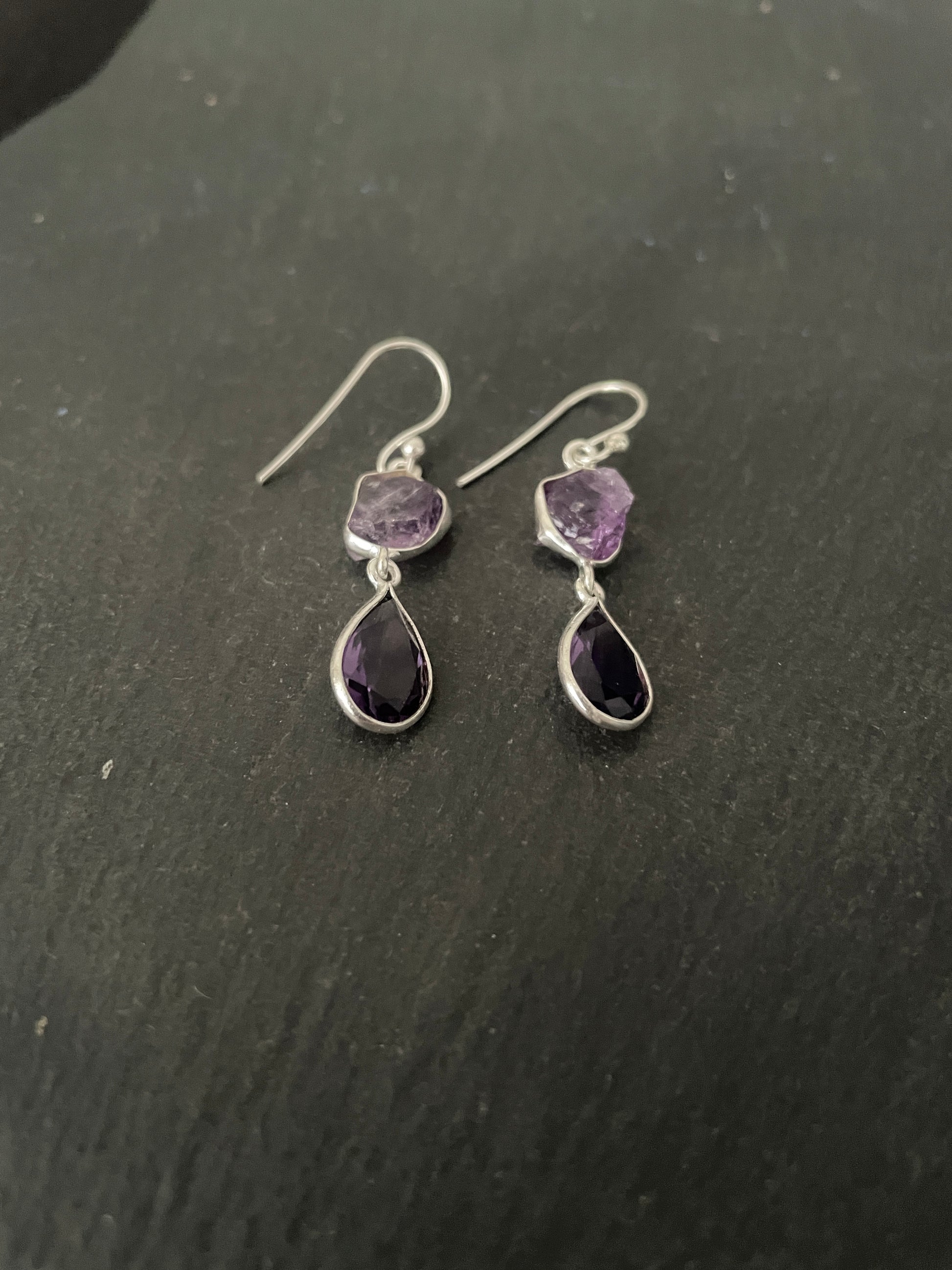 Amethyst Drop Earrings image 1