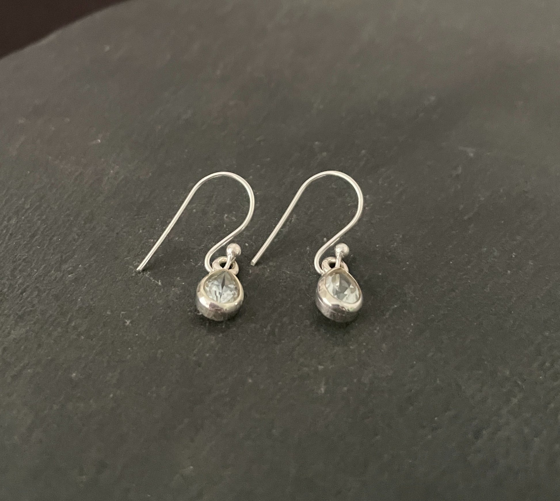 Blue Topaz and Silver Teardrop Earrings image 1