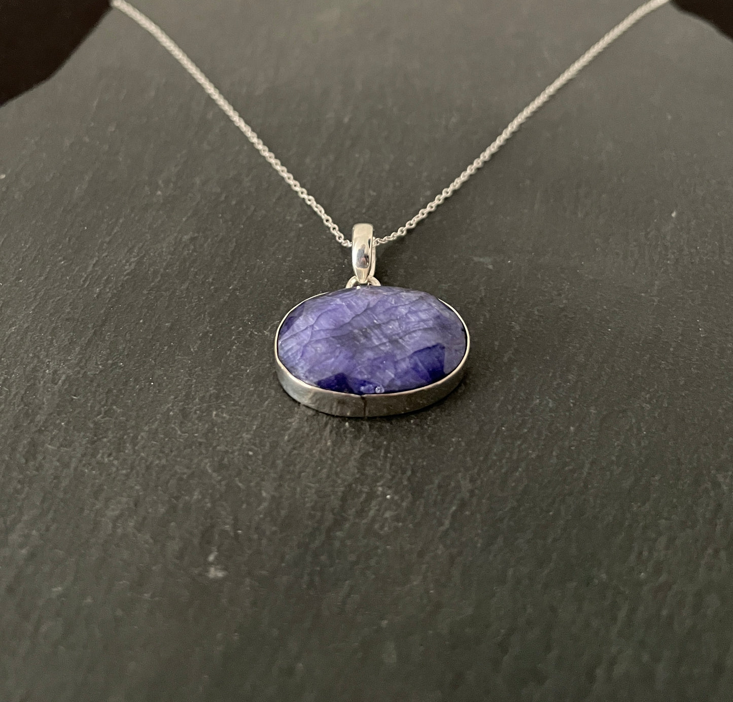 Sapphire Oval Pendant image 1