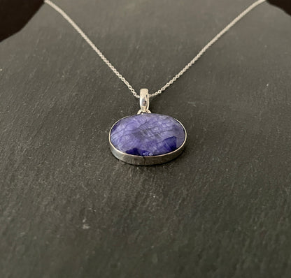 Sapphire Oval Pendant image 1