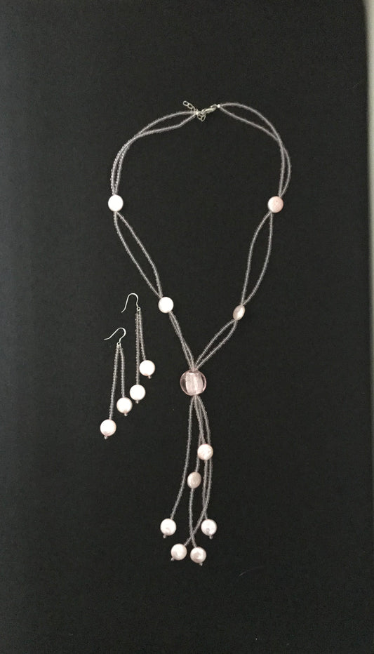 Pink Coin Pearl Set image 0