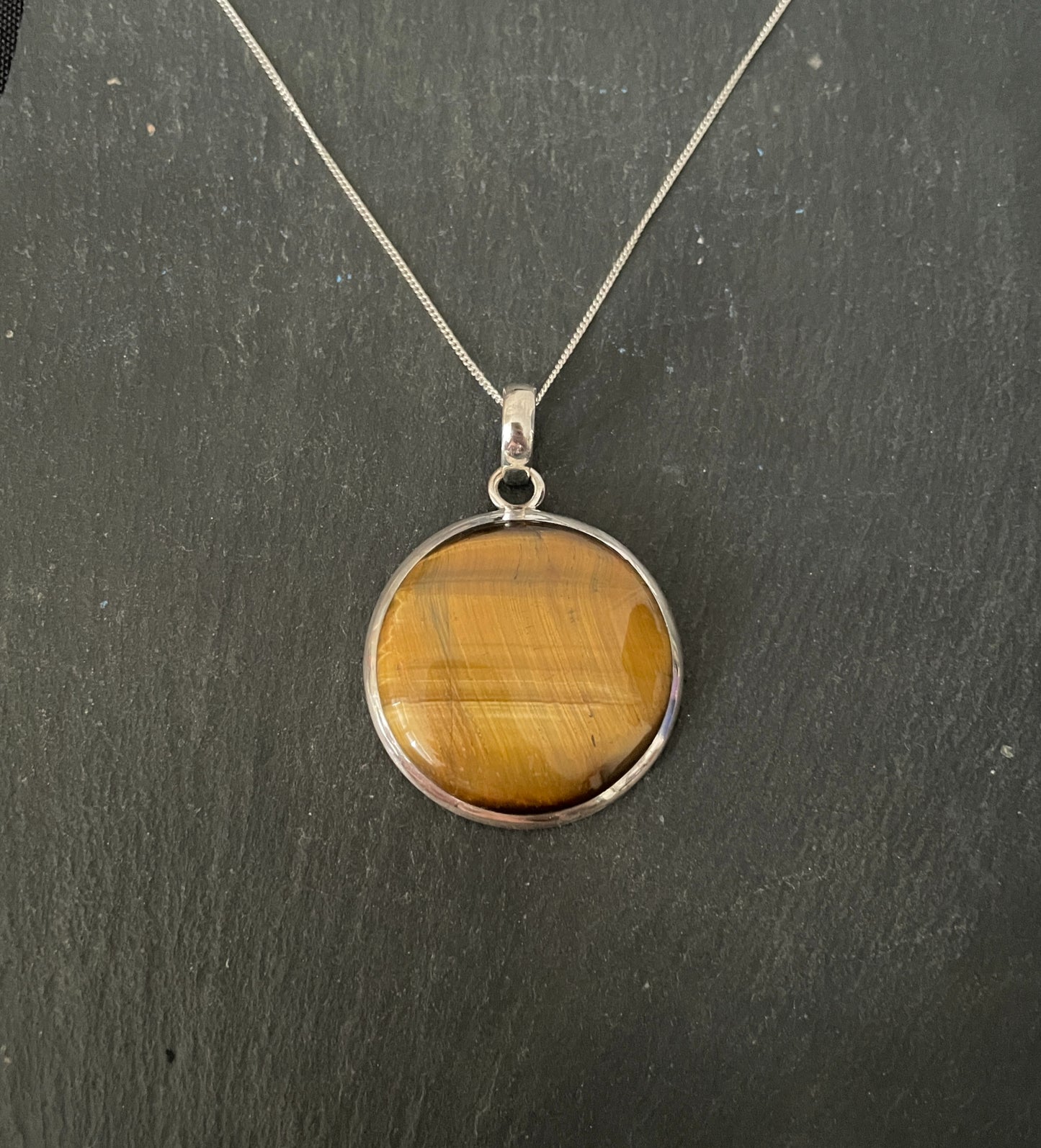 Tiger's Eye Round Pendant image 0