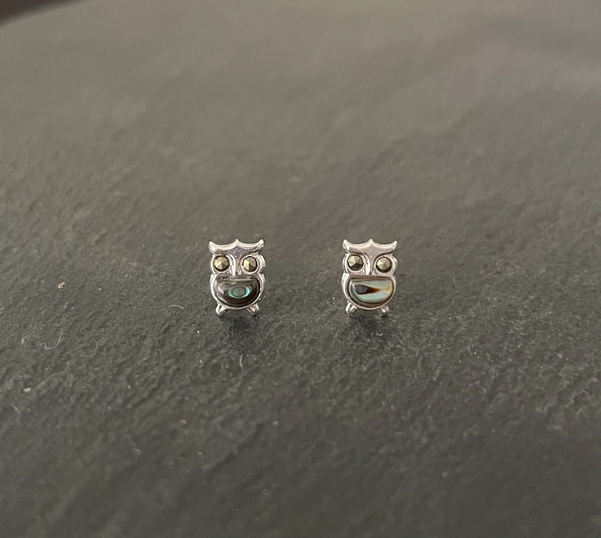 Paua Shell Owl Studs image 0