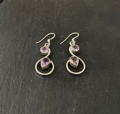 Amethyst Drop Earrings image 1