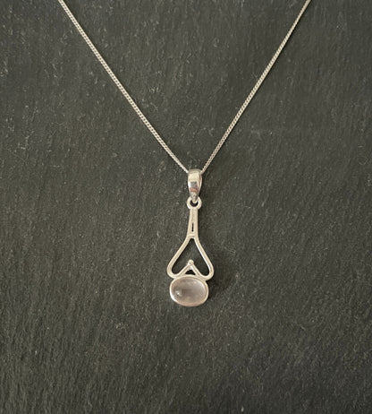 Rose Quartz and Silver Pendant image 0