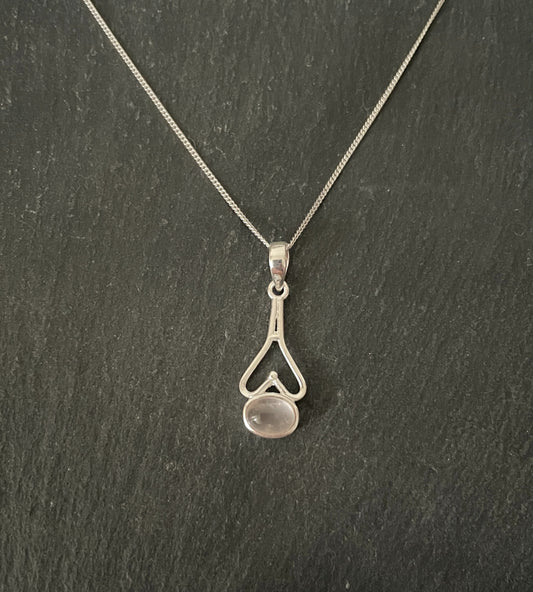 Rose Quartz and Silver Pendant image 0