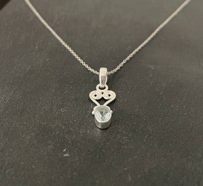 Blue Topaz and Silver Pendant image 1