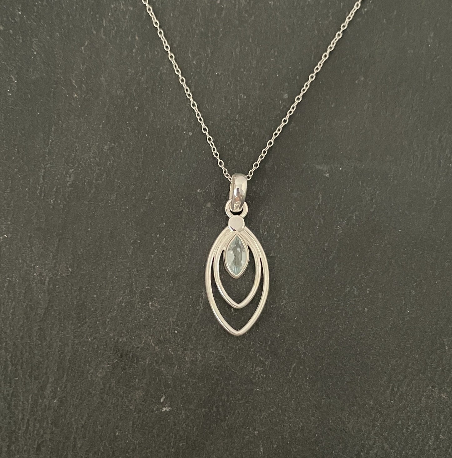 Blue Topaz and Silver Pendant image 0