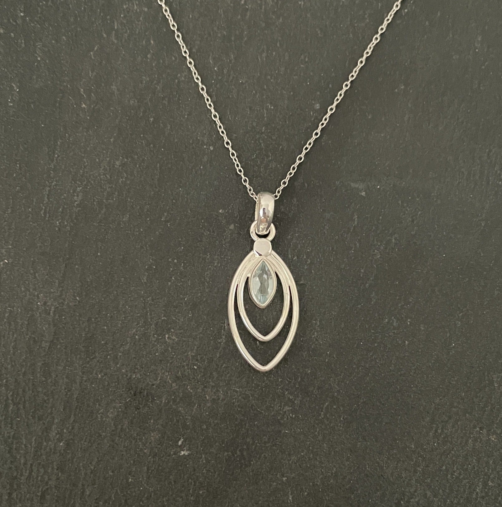 Blue Topaz and Silver Pendant image 0