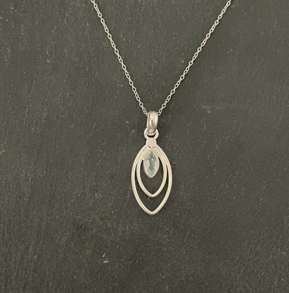 Blue Topaz and Silver Pendant image 0