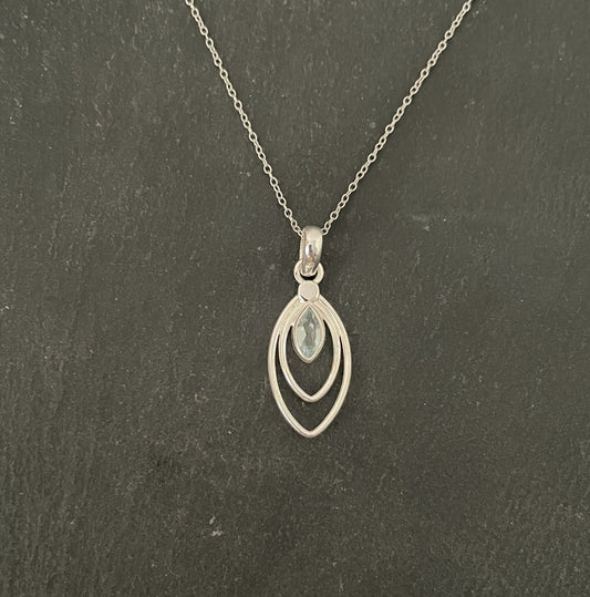 Blue Topaz and Silver Pendant image 0