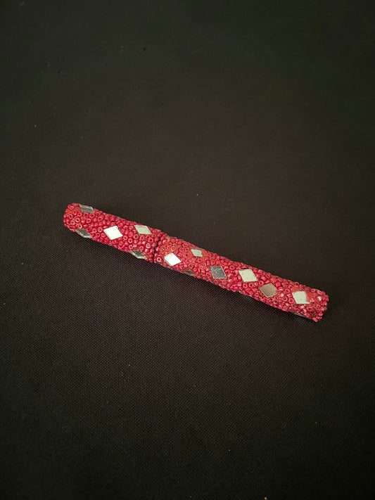 Red Glitter Pen image 0