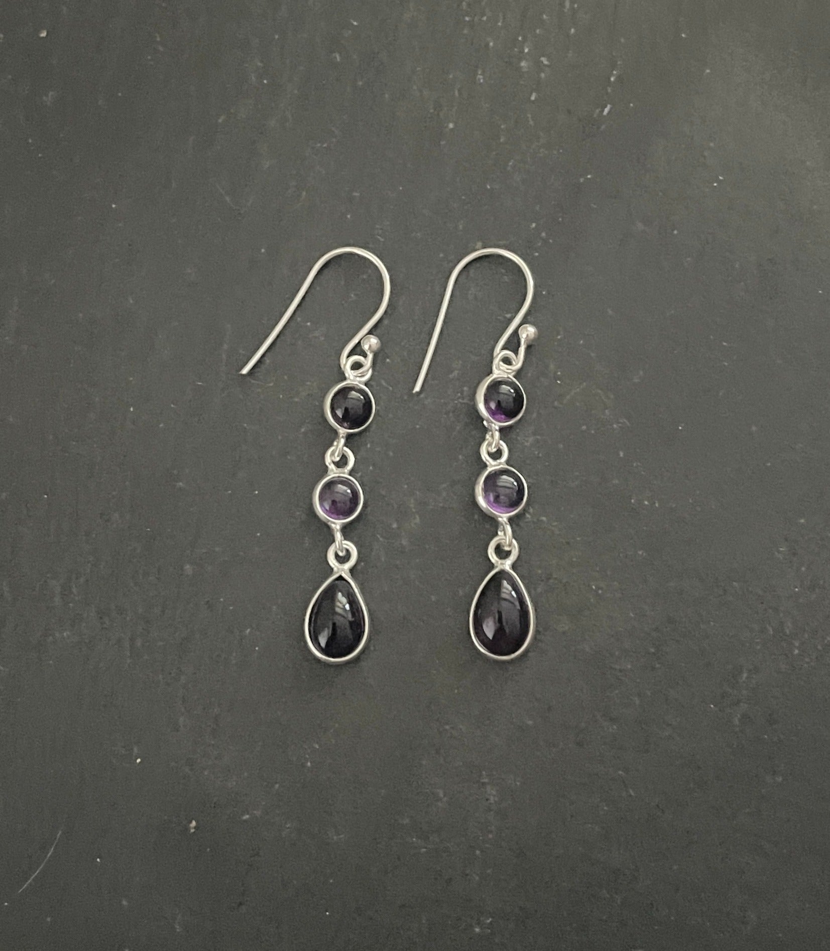 Amethyst and Silver Earrings image 0