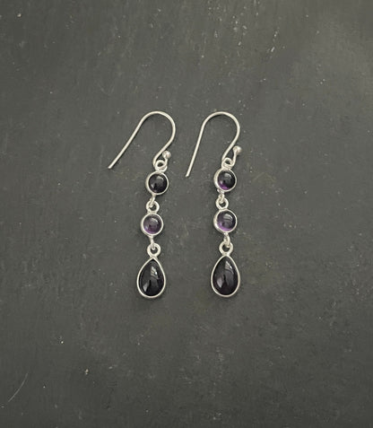 Amethyst and Silver Earrings image 0