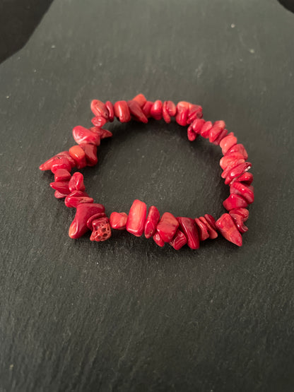 Coral Chip Bracelet image 0