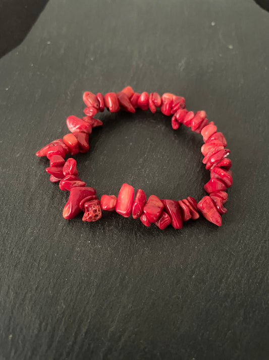 Coral Chip Bracelet image 0
